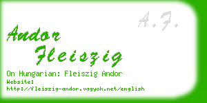 andor fleiszig business card